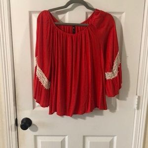 Red blouse